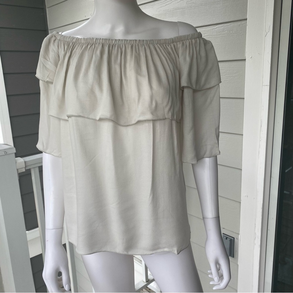 CHASER Off The Shoulder Flutter Sleeve Top